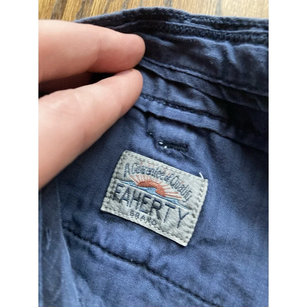 Faherty Shorts Mens Size 33 Blue Stretch Chino Casual Summer